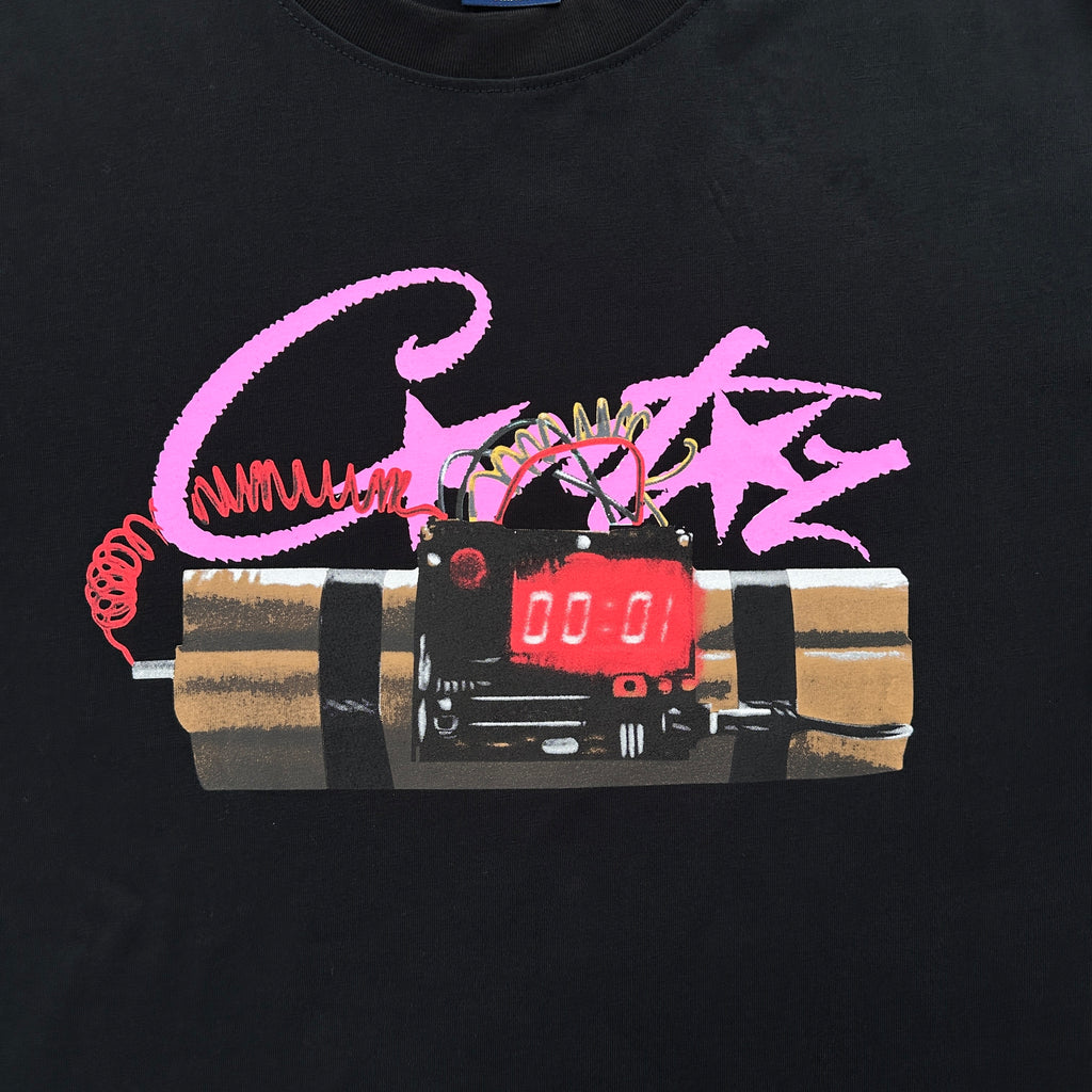 T-shirt Corteiz "No Time 4 Luv" - Noir